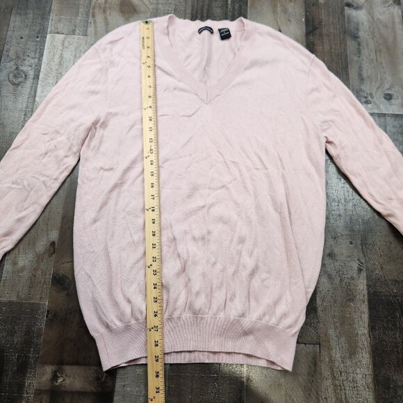 Mens Moda International size L Large Silk Cashmere V-neck Long Sleeve Sweater - Picture 5 of 6